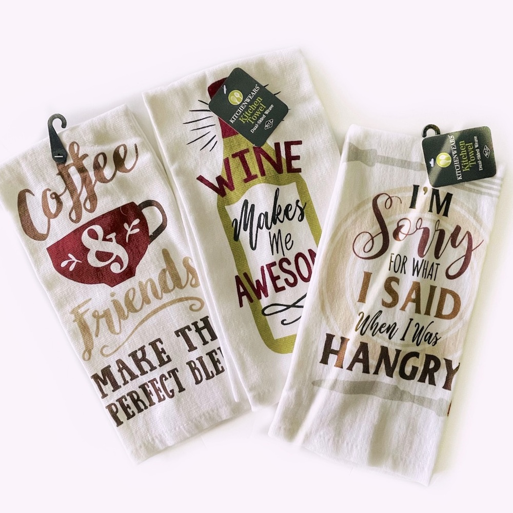 Set of 3 Decorative Kitchen Towels